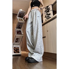 抖音品质冬季保暖加绒波点宽松休闲卫裤B315-K857JR-特p40控78，男装休闲裤，电商B315