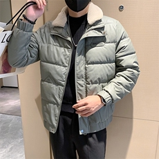 冬季新款皮棉衣男加厚可拆羊羔毛领立领修身痞帅棉袄PM02-P148，男装棉衣，电商D323（原B261）
