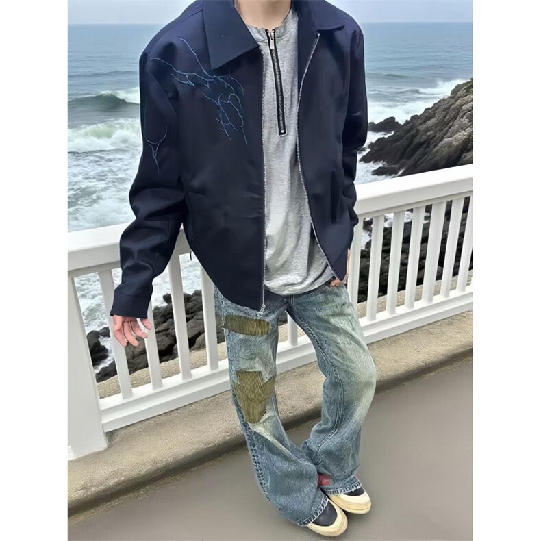 现货网图秋冬男装商务休闲拉链轻薄棉服夹克外套文艺HT231-P65,男装夹克,星座1109-4