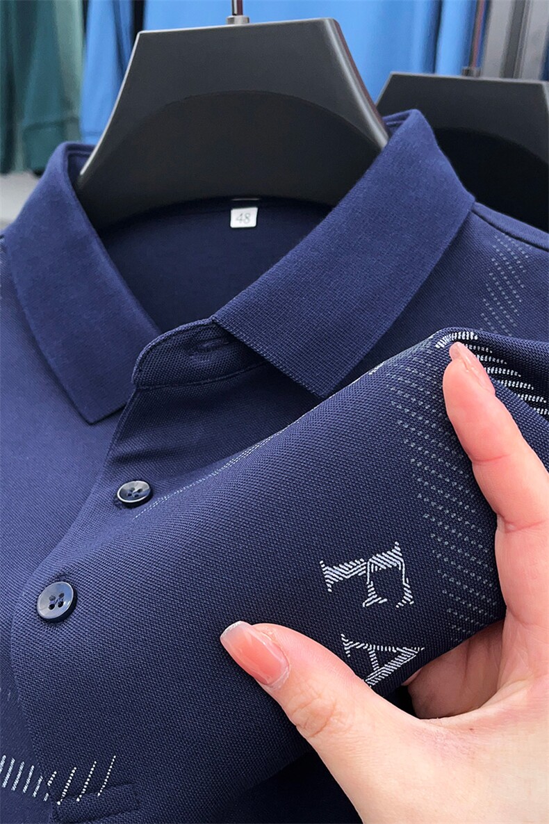 纯色长袖t恤男士春秋季潮牌2023新款商务翻领打底polo衫上衣服T恤,男装Polo衫,电商B212（原钱塘6029）
