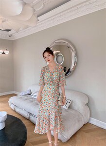 夏季新款连衣裙,女装连衣裙,早颜