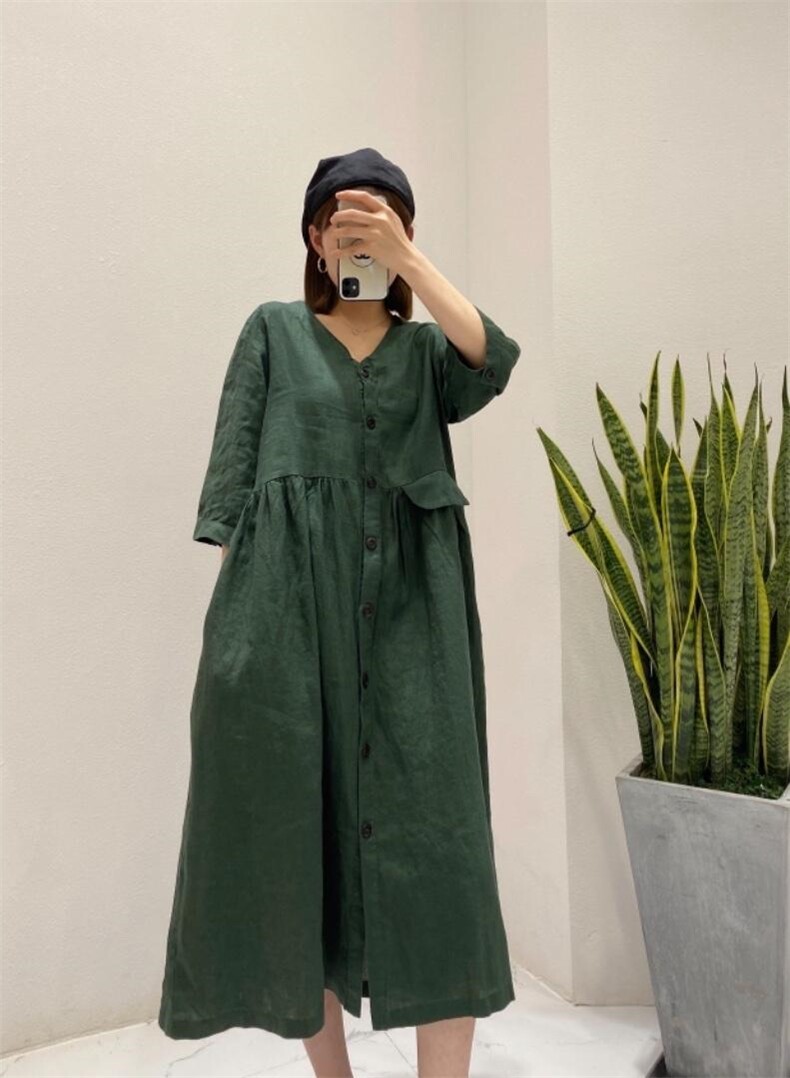 百分百纯亚麻，女装，E·呀