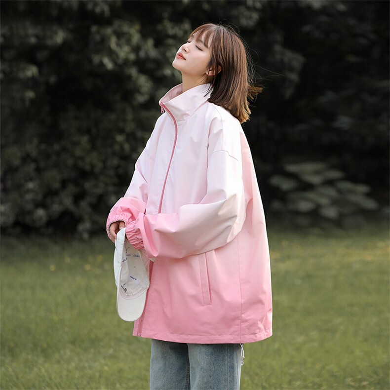 秋季宽松两面穿夹克男渐变立领上衣外套DSA157B-JK7906-P68图片
