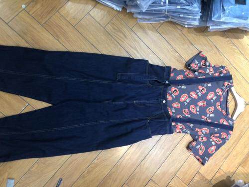 两件套牛仔背带裤，女装，阿唛倪