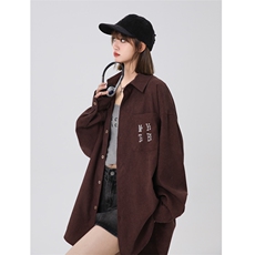 2025春款新款潮流简约男女款衬衫长袖休闲外套XZ201-2C527P55，男装衬衫，星座201-2