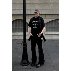 美式高街复古水洗黄泥牛仔裤男潮流hiphop百搭宽松直筒裤7899-p55，男装牛仔裤，星座1008-2