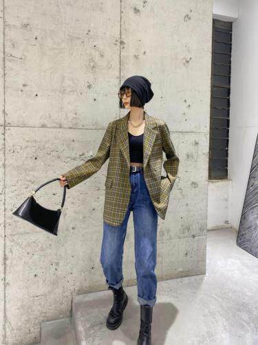 现货格子西装，女装西装，C&B