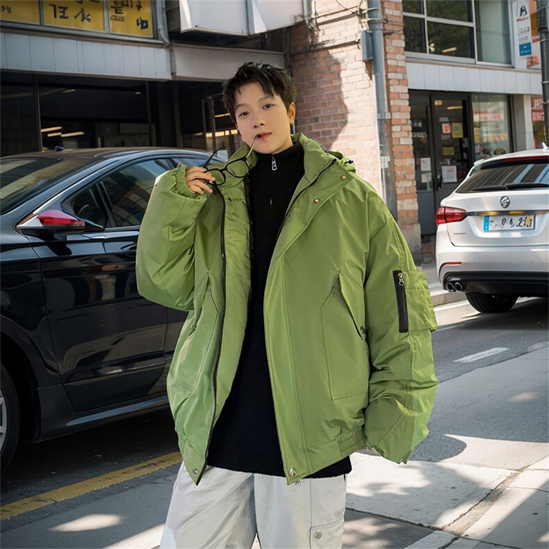 棉衣男冬季新款港风宽松连帽加厚棉服上衣外套MF9006-P90，男装棉衣，星座214-3