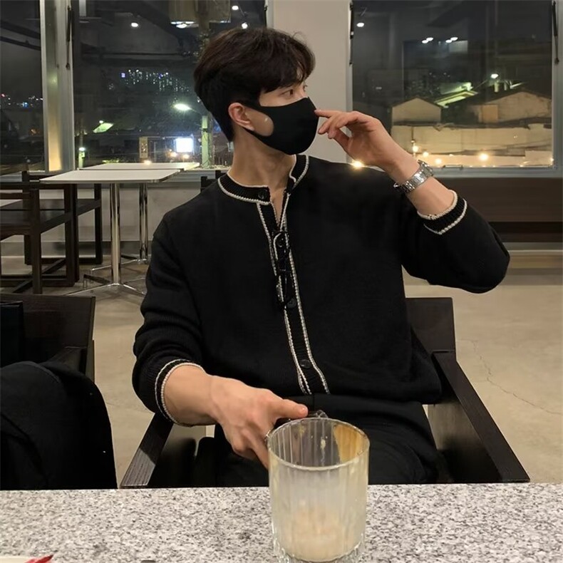 新款男套头青春流行毛衣圆领文艺针织衫MB53P48图片