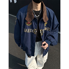 2025美式复古哈灵顿夹克秋做旧高级感夹棉工装外套男JK1170-P108，男装夹克，星座1103-3