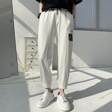 黑色2023秋装男士九分裤青年束脚运动卫裤休闲裤K109-P55控79，男装休闲裤，电商A108