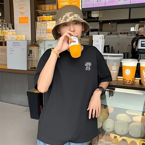 25新款港风抖音直播宽松美式高街短袖纯棉T1813特P18图片
