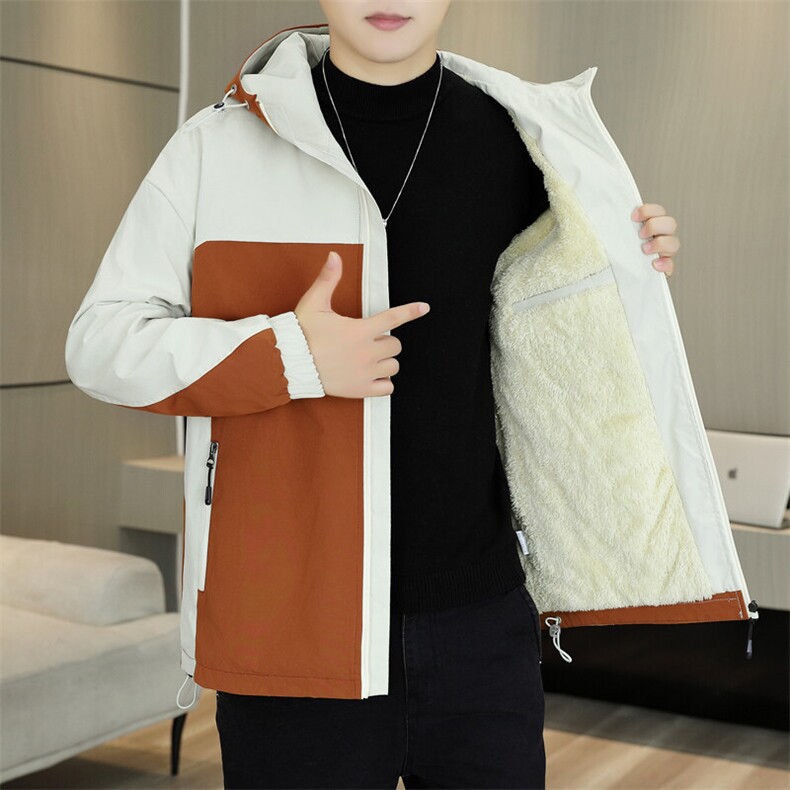 新款加绒加厚冲锋衣外套棉衣,男装夹克,星座1206（原A206）