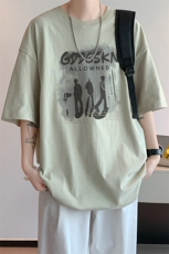 已注册/夏季内景纯棉美式重磅短袖T恤男潮宽松打底衫DT00084/P25，男装T恤，电商B316