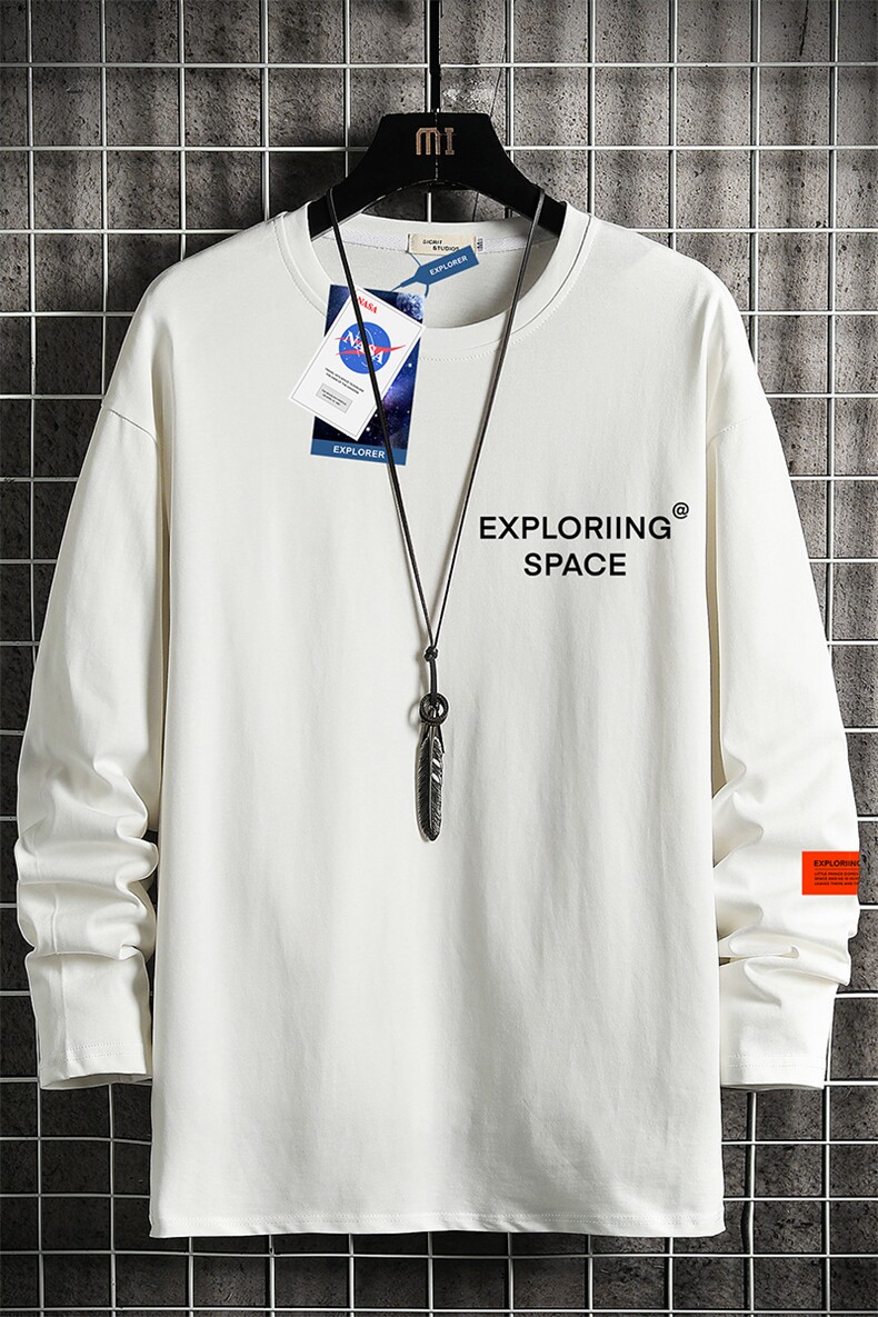TX3244-P25纯长袖t恤男大码圆领打底衫体恤网格,男装T恤,电商A040A