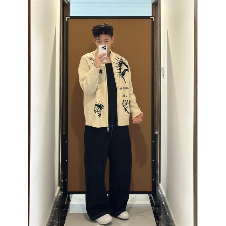 【有货】5504CC-特P58手稿开衫毛衣外套男情侣针织衫线衣,男装针织衫/毛衣,星座1007（原301D）