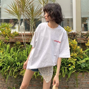万针全刺绣工艺抖音得物高品质260克重磅纯棉双纱美式高街短袖T恤图片