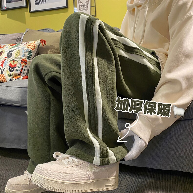 抖音品质宽松潮流加绒加厚卫裤宽松ins休闲裤B315-K5445-P65控78,男装休闲裤,电商B315