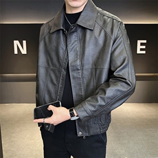 秋季皮夹克宽松偏大男装皮衣2025新款品质外套C317-J8806-P155，男装夹克，电商C317