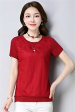 韩版潮流时尚百搭休闲显瘦气质优雅修身短袖2021年夏季，女装T恤，丽影随形