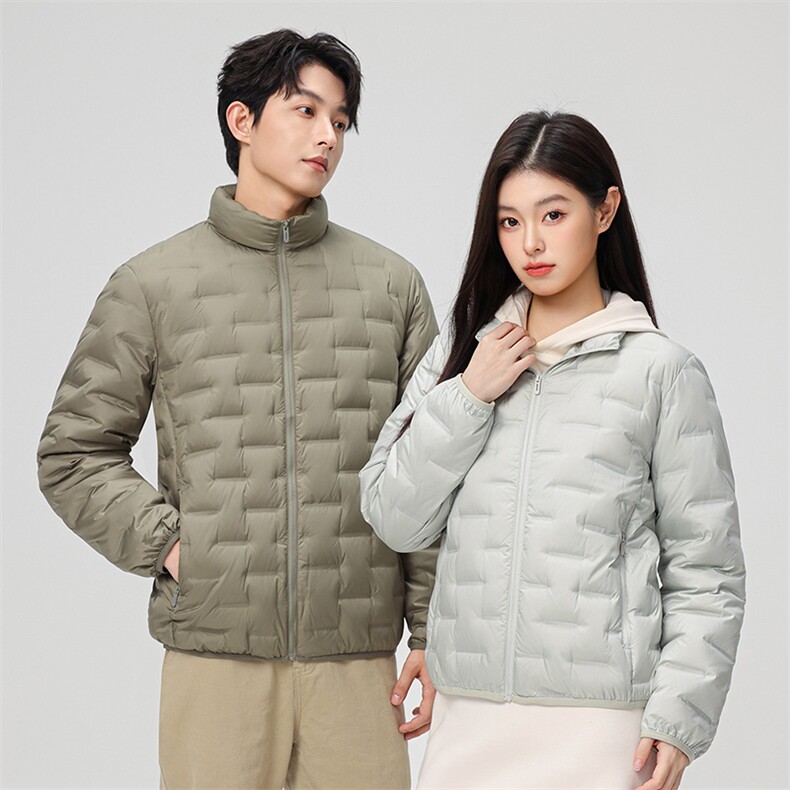 新款90绒子轻薄情侣装羽绒服秋冬男女款立领轻薄羽绒服外套,男装羽绒服,钱塘723