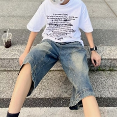 2024美式牛仔裤男款春季短裤潮D226P42，男装牛仔裤，星座1116-2