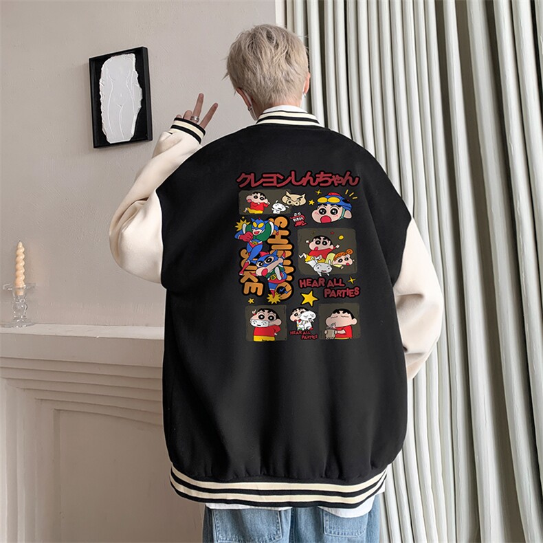 摇粒绒棒球服男大码开衫卫衣男夹克BF86311-P65,男装夹克,电商A040