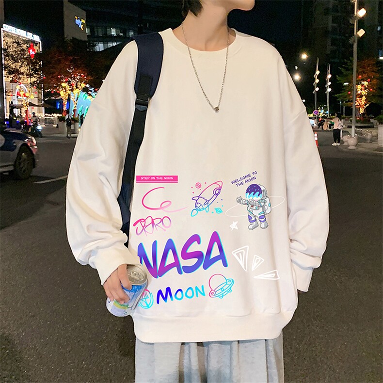 S6186-P28加绒款-P33秋季圆领卫衣男大码韩版宽松长袖外套,男装卫衣,电商A040