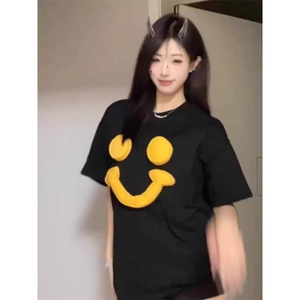 H0733-P45袖子订标卡通OK休闲显瘦短袖t恤女图片
