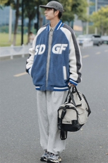 冬款青少年棉衣加绒时尚羊羔绒棒球服外套男女8108-P120控价158，男装棉衣，电商A441-1
