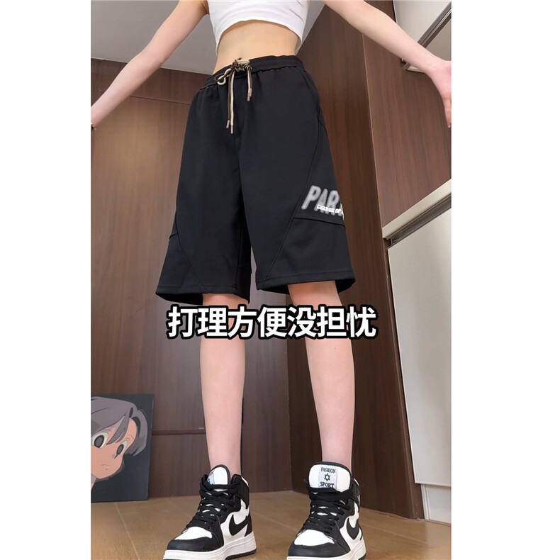 控价49五分裤休闲运动百搭速干透气裤宽松花短裤DK23827P28,男装牛仔裤,电商A128