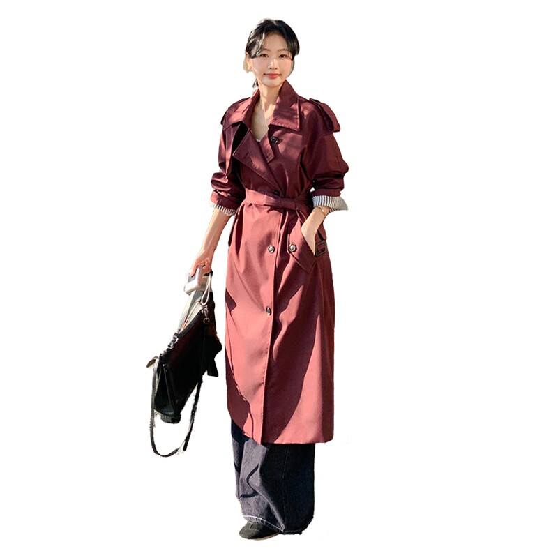 【春款现货】大气安克拉红风衣088-7701p145k198,女装风衣,2C088