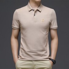 POLO衫男2023夏季纯色休闲简约时尚翻领体恤夏天中青年短袖套头，男装T恤，电商B212（原钱塘6029）