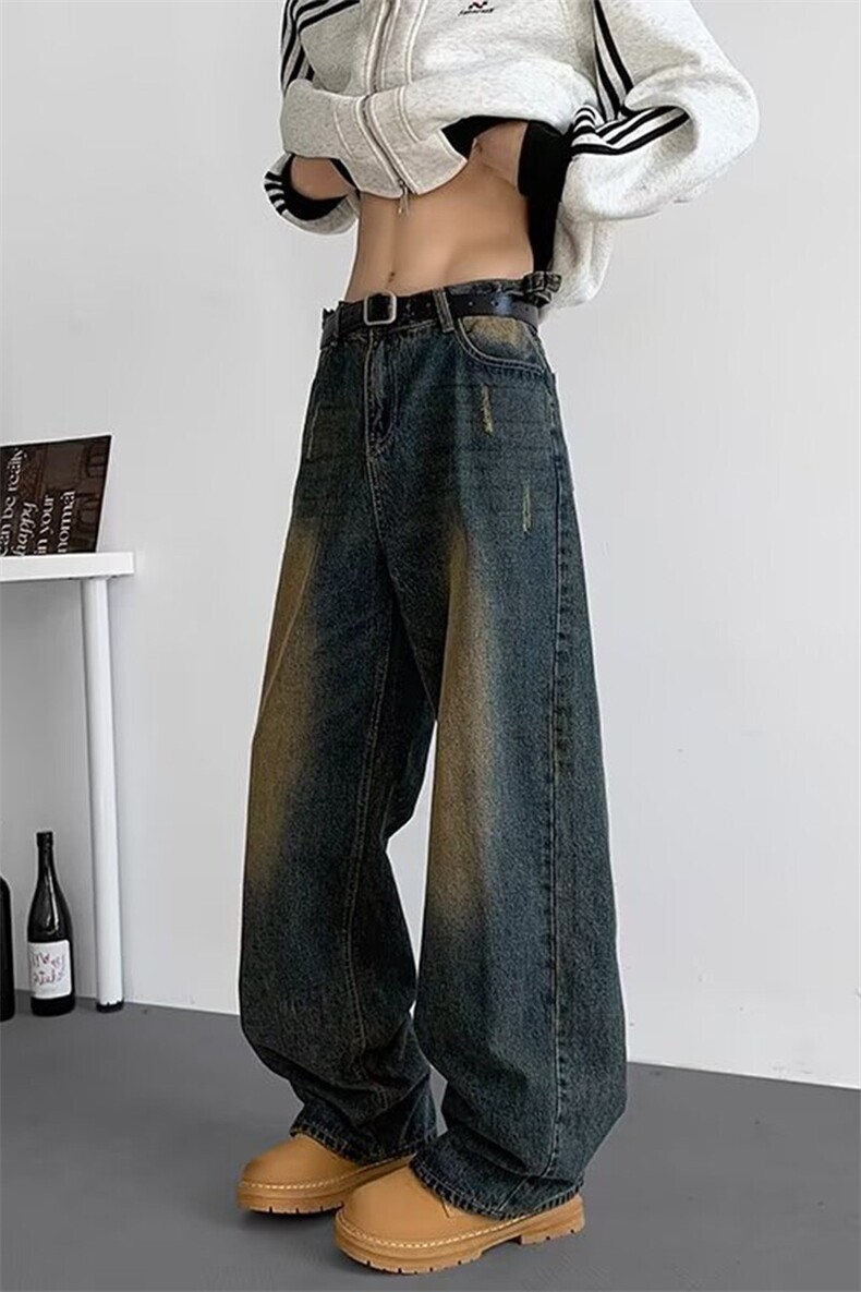 宽松直筒裤子男美式高街2026春季新款水洗牛仔裤-A2006TP45控78,男装牛仔裤,电商B241