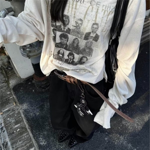 简约2026新款荆棘刺绣水洗ins风宽松直筒阔腿牛仔裤长裤男女款ins图片