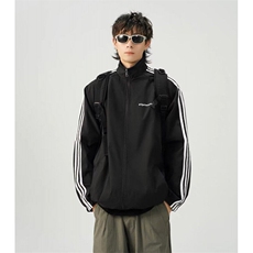 W9169-P60网图现货春季新款美式潮牌撞色立领夹克男外套运动服，男装夹克，星座1608-2
