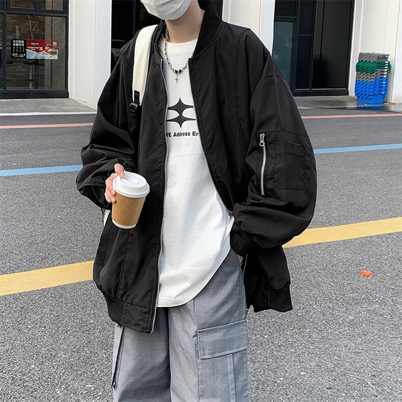 新款棒球服高街外套男女春秋美式飞行员休闲夹克潮1008-HY550-P65,男装夹克,星座1008