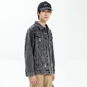 美式牛仔外套男春秋复古潮牌上衣休闲男士工装夹克609-310B-1-P55图片