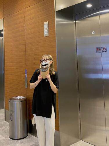 【现货】开叉彩T大版休闲，女装，淳·清雅秀