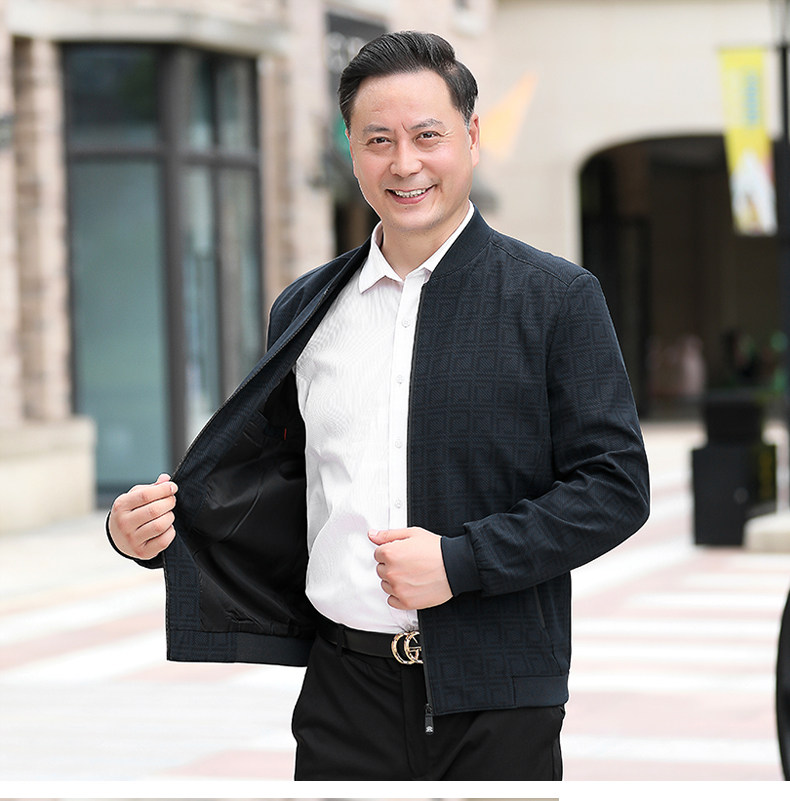 NN9961钱塘2020-3中年男士春秋薄款时尚休闲简约夹克外套P62,男装夹克,钱塘207-3