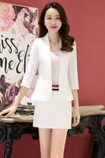 2021年夏季九分袖短款修身短外套韩版修身显瘦百搭淑女甜美，女装短外套，阿菲诺依