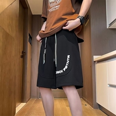 五分裤男韩版潮流字母痞子帅气2024夏季新款ins宽松短裤K3906-P28，男装休闲裤，星座412-3