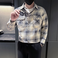 新款社会小伙秋冬男加厚寸衫型夹克男店主棉外套JK540-P68控98，男装夹克，星座301B-1