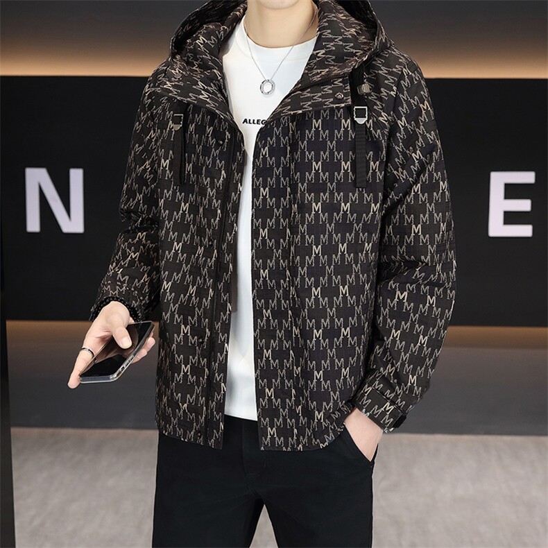 秋季夹克男高品质连帽外套型男商务休闲青年外套男N25802-P105,男装夹克,星座310B-3