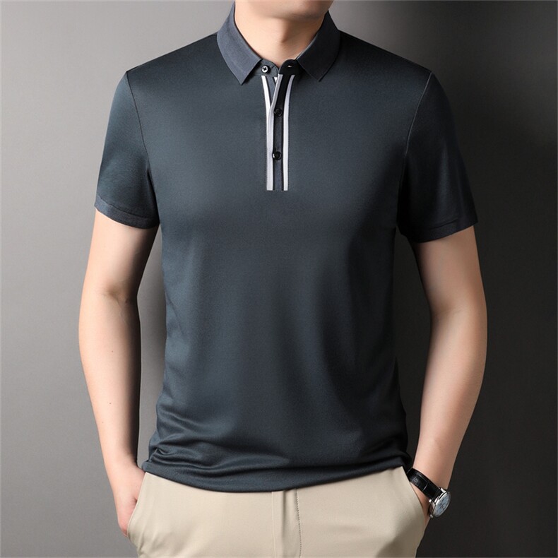 夏季新品休闲百搭宽松潮流翻领透气上衣男士短袖运动服HXF725-P80,男装Polo衫,星座1105-3
