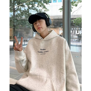 美式复古港味卫衣小个子高级感秋季超好看大码连帽外套男图片