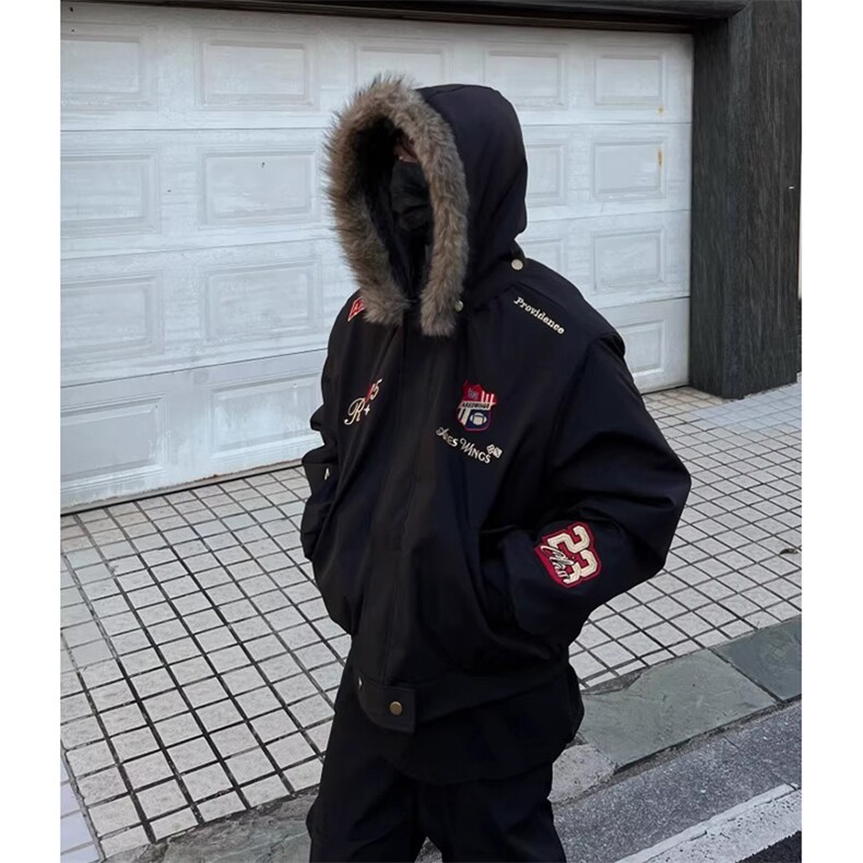 网图美式刺绣徽章座山雕棉衣外套棉服保暖夹克 A025-PY1175-P105图片