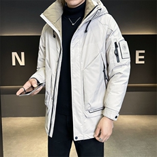中长款羽绒服男冬季2025新款连帽加厚外套C317-Y81825-P245，男装羽绒服，电商C317