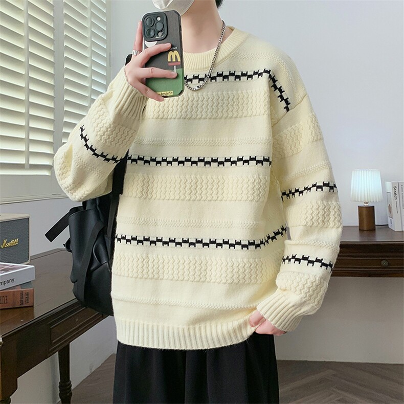 【新品】2025秋冬男士时尚休闲百搭针织毛衣潮流-M0166-P45,男装针织衫/毛衣,星座1105-1