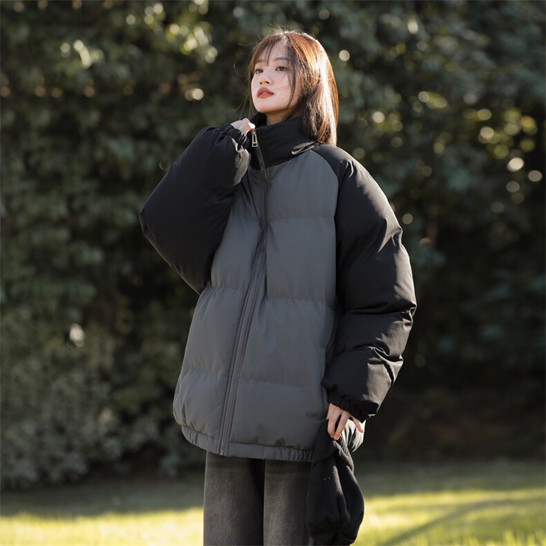 现货抖音得物可供视频三防加厚羽绒拼接棉衣外套面包棉服WM8666,男装棉衣,电商A486